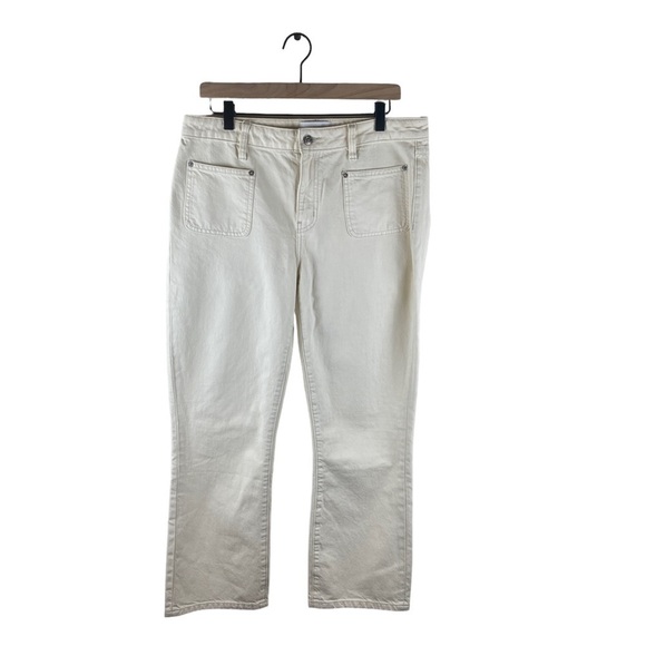 Current Elliot Cropped Boot Cut Front Patched Pockets Jeans in Wash Out Size 31 - Picture 4 of 10